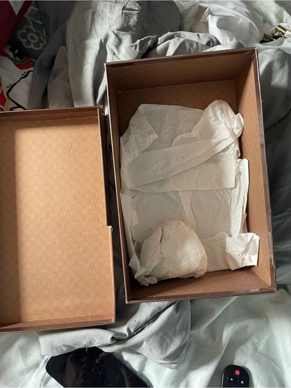 Vintage Y2K Gucci Brown shoe Box with Gold Logo